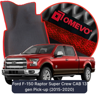 OMEVO EVA car mats for Ford F-150 Raptor Super Crew CAB 13 gen Pick-up (2015-2020)