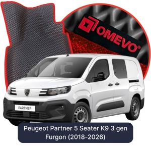 OMEVO 5D Pro EVA Mats for Peugeot Partner 5 Seater K9 3 gen Van (2018-2026)