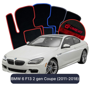 OMEVO Velour Car Mats for BMW 6 F13 2 gen Coupe (2011-2018)
