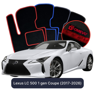 Velour car mats OMEVO for Lexus LC 500 1 gen Coupe (2017-2025)