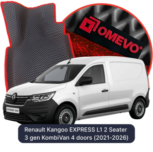 OMEVO 5D Pro EVA Mats for Renault Kangoo EXPRESS L1 2 Seater 3 gen KombiVan 4 doors (2021-2026)