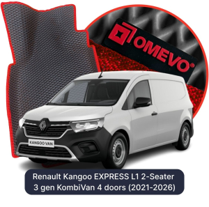 OMEVO 5D Pro EVA Mats for Renault Kangoo EXPRESS L2 2 Seater 3 gen KombiVan 4 doors (2021-2026)