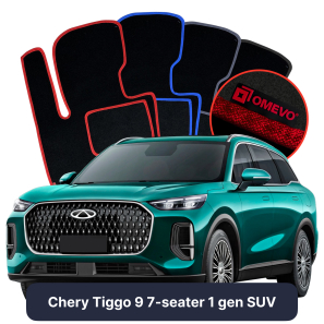 Velour car mats OMEVO for Chery Tiggo 9 7-seater 1 gen SUV (2023-2025)
