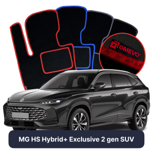 OMEVO Velour Car Mats for MG HS Hybrid+ Exclusive 2 gen SUV (2024-2025)