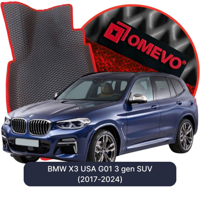 OMEVO EVA car mats for BMW X3 USA G01 3 gen SUV (2017-2024)