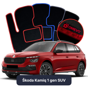 OMEVO Velour Car Mats for Škoda Kamiq 1 gen SUV (2019-2025)