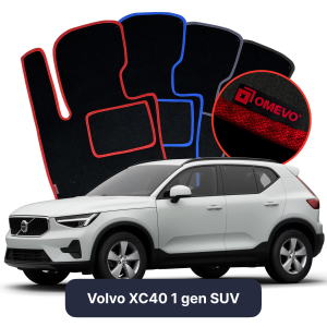 OMEVO Velour Car Mats for Volvo XC40 1 gen SUV (2017-2025)