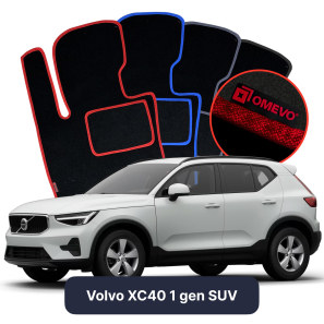 Velour car mats OMEVO for Volvo XC40 1 gen SUV (2017-2025)