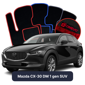 OMEVO Velour Car Mats for Mazda CX-30 DM 1 gen SUV (2019-2025)