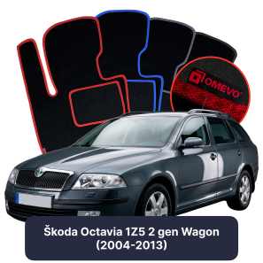 Velour car mats OMEVO for Škoda Octavia 1Z5 2 gen Station Wagon (2004-2013)