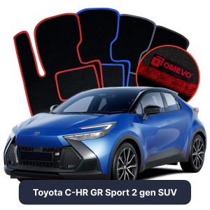 OMEVO Velour Car Mats for Toyota C-HR GR Sport 2 gen SUV (2023-2025)