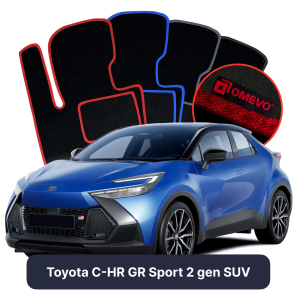 Velour car mats OMEVO for Toyota C-HR GR Sport 2 gen SUV (2023-2025)