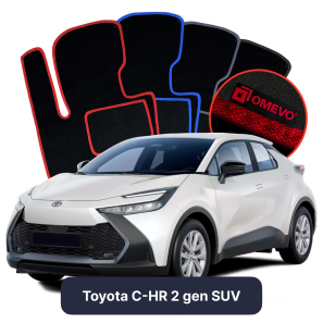 Velour car mats OMEVO for Toyota C-HR 2 gen SUV (2023-2025)
