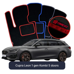 OMEVO Velour Car Mats for Cupra Leon 1st gen Kombi 5-door (2020–2025)