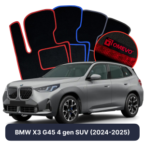 OMEVO Velour Car Mats for BMW X3 G45 4 gen SUV (2024-2025)