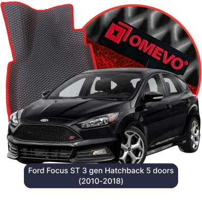 OMEVO EVA car mats for Ford Focus ST 3 gen Hatchback 5 doors (2010-2018)