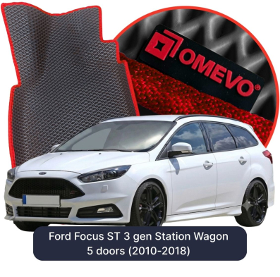 OMEVO EVA car mats for Ford Focus ST 3 gen Station Wagon 5 doors (2010-2018)