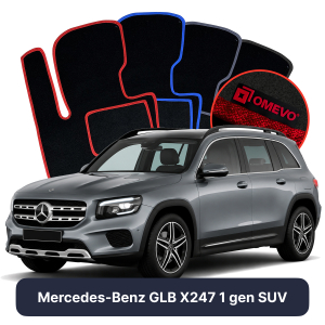 OMEVO Velour Car Mats for Mercedes-Benz GLB X247 1 gen SUV (2019-2025)