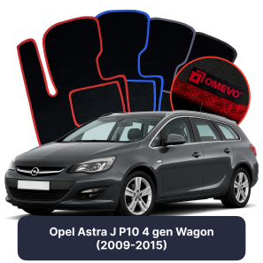 Velour car mats OMEVO for Opel Astra J P10 4 gen Station Wagon (2009-2015)
