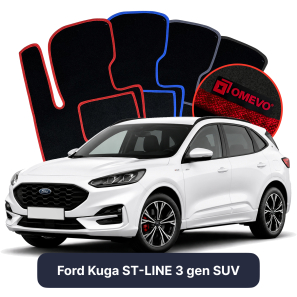 Velour car mats OMEVO for Ford Kuga ST-LINE 3 gen SUV (2019-2025)