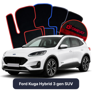 Velour car mats OMEVO for Ford Kuga Titanium 3 gen SUV (2019-2025)