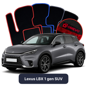 Velour car mats OMEVO for Lexus LBX 1 gen SUV (2023-2025)