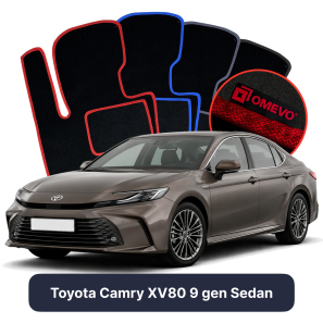 Velour car mats OMEVO for Toyota Camry XV80 9 gen Sedan (2023-2025)