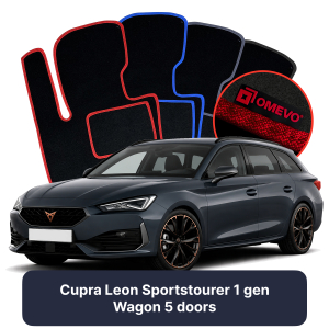 OMEVO Velour Car Mats for Cupra Leon Sportstourer 1 gen Station Wagon 5 doors (2020-2024)