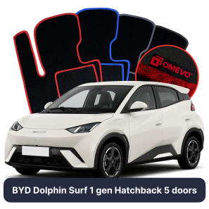 Velour car mats OMEVO for BYD Dolphin Surf 1 gen SUV (2021-2025)