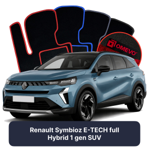 Velour car mats OMEVO for Renault Symbioz E-TECH full Hybrid 1 gen SUV (2024-2025)