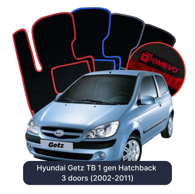 Velour car mats OMEVO for Hyundai Getz TB 1 gen Hatchback 3 doors (2002-2011)