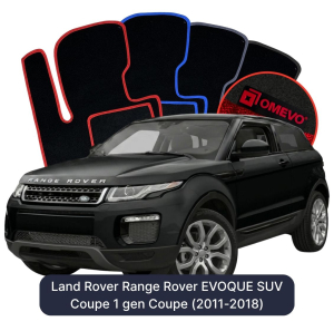 OMEVO Velour Car Mats for Land Rover Range Rover EVOQUE SUV Coupe 1 gen Coupe (2011-2018)