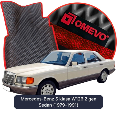 OMEVO EVA car mats for Mercedes-Benz S class W126 2 gen Sedan (1979-1991)