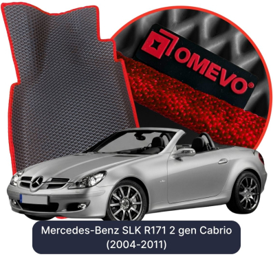 OMEVO EVA car mats for Mercedes-Benz SLK R171 2 gen Cabrio (2004-2011)