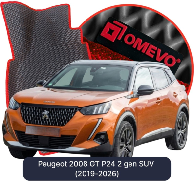 OMEVO EVA car mats for Peugeot 2008 Hybrid P24 2 gen SUV (2019-2026)