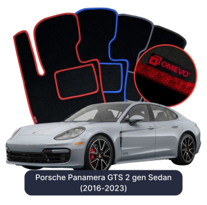 OMEVO Velour Car Mats for Porsche Panamera GTS 2 gen Sedan (2016-2023)