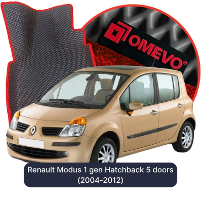 OMEVO EVA car mats for Renault Modus 1 gen Hatchback 5 doors (2004-2012)