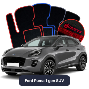 OMEVO Velour Car Mats for Ford Puma 1 gen SUV (2019-2025)