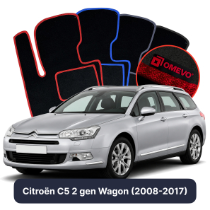 Velour car mats OMEVO for Citroën C5 2 gen Station Wagon (2008-2017)