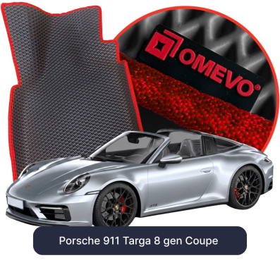 OMEVO EVA car mats for Porsche 911 Targa 8 gen Coupe (2019-2025)