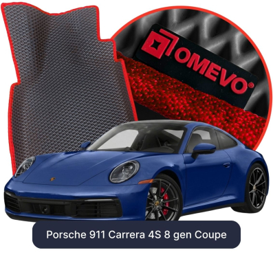 OMEVO EVA car mats for Porsche 911 Carrera 4S 8 gen Coupe (2019-2025)