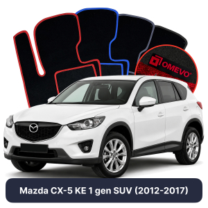 OMEVO Velour Car Mats for Mazda CX-5 KE 1 gen SUV (2012-2017)