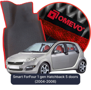 OMEVO 5D Pro EVA Mats for Smart ForFour 1 gen Hatchback 5 doors (2004-2006)