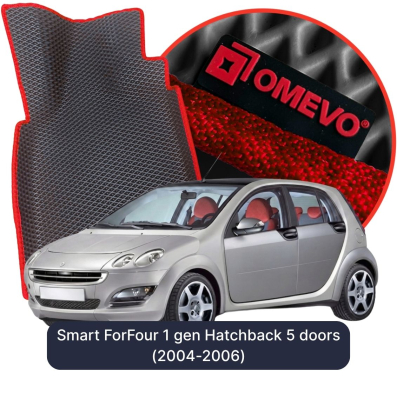 OMEVO EVA car mats for Smart ForFour 1 gen Hatchback 5 doors (2004-2006)