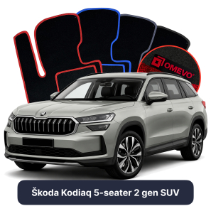 Velour car mats OMEVO for Škoda Kodiaq 5 Seater 2 gen SUV (2024-2024)