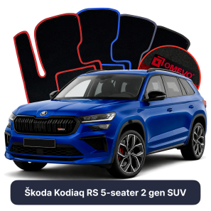 Velour car mats OMEVO for Škoda Kodiaq RS 5 Seater 2 gen SUV (2024-2025)