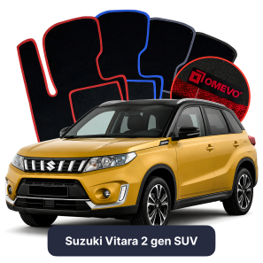 Velour car mats OMEVO for Suzuki Vitara 2 gen SUV (2015-2025)