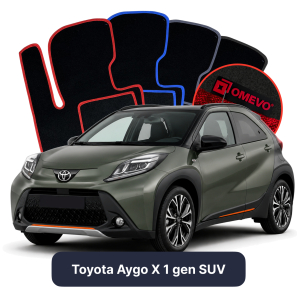 Velour car mats OMEVO for Toyota Aygo X 1 gen SUV (2022-2025)