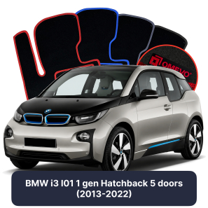 Velour car mats OMEVO for BMW i3 I01 1 gen Hatchback 5 doors (2013-2022)