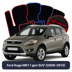 Velour car mats OMEVO for Ford Kuga MK1 1 gen SUV (2008-2013)